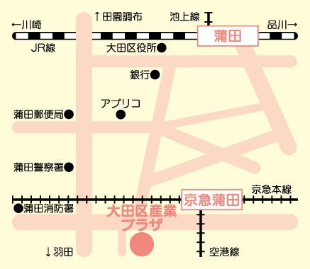 大田区産業プラザ地図